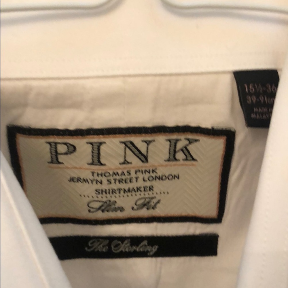 Thomas pink shirt- men’s size 15. 1/2